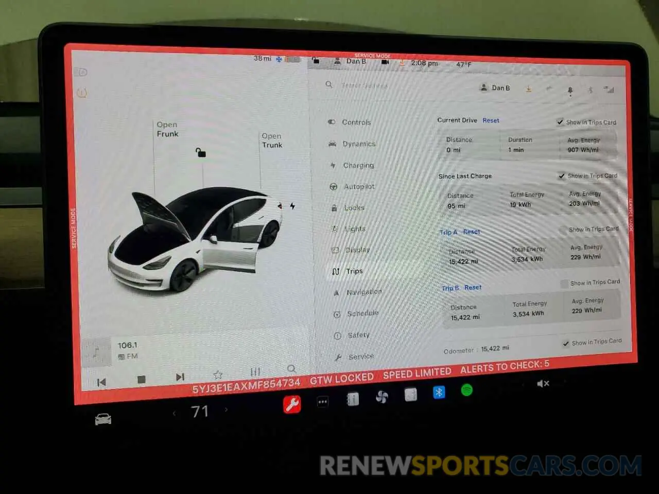9 Photograph of a damaged car 5YJ3E1EAXMF854734 TESLA MODEL 3 2021