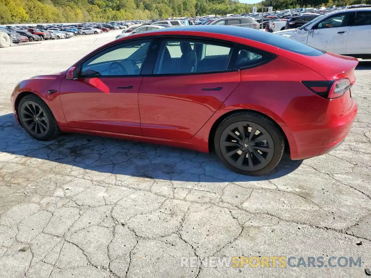 2 Photograph of a damaged car 5YJ3E1EAXMF861389 TESLA MODEL 3 2021