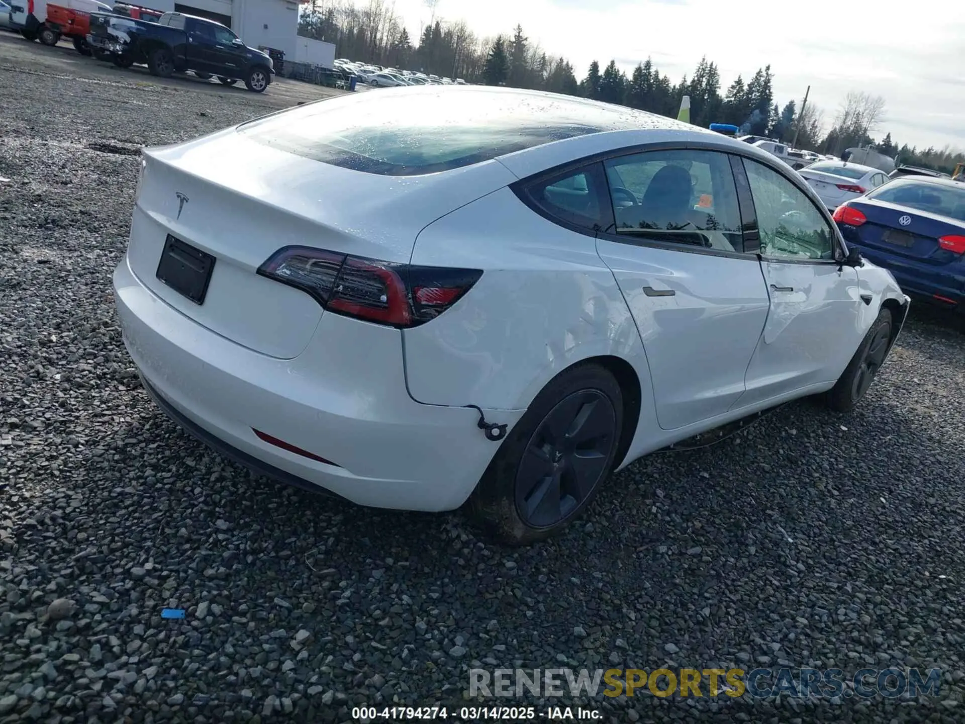 4 Фотография поврежденного автомобиля 5YJ3E1EAXMF871730 TESLA MODEL 3 2021