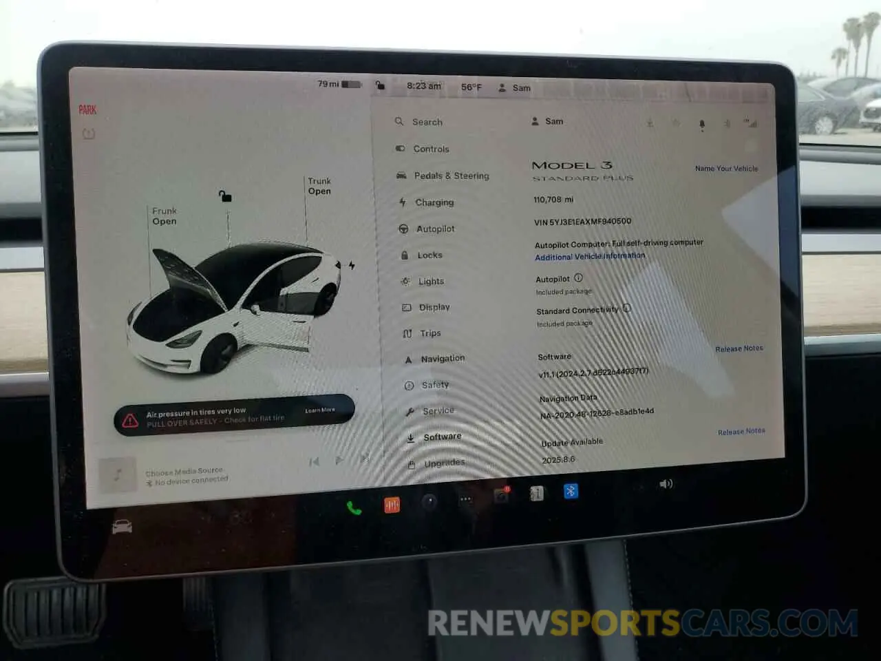 9 Photograph of a damaged car 5YJ3E1EAXMF940500 TESLA MODEL 3 2021