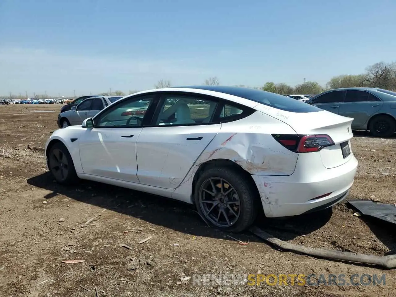 2 Photograph of a damaged car 5YJ3E1EAXMF977983 TESLA MODEL 3 2021