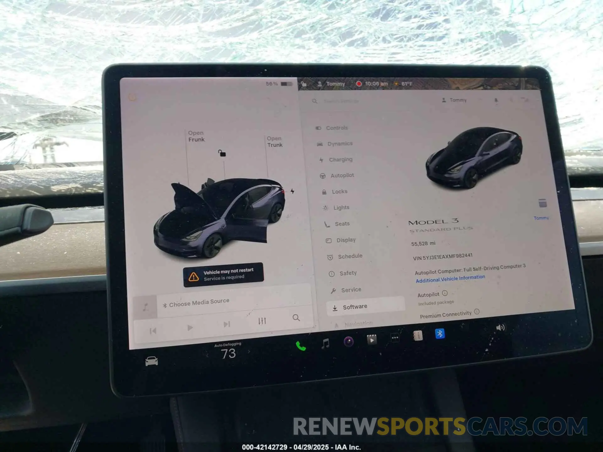 17 Фотография поврежденного автомобиля 5YJ3E1EAXMF982441 TESLA MODEL 3 2021