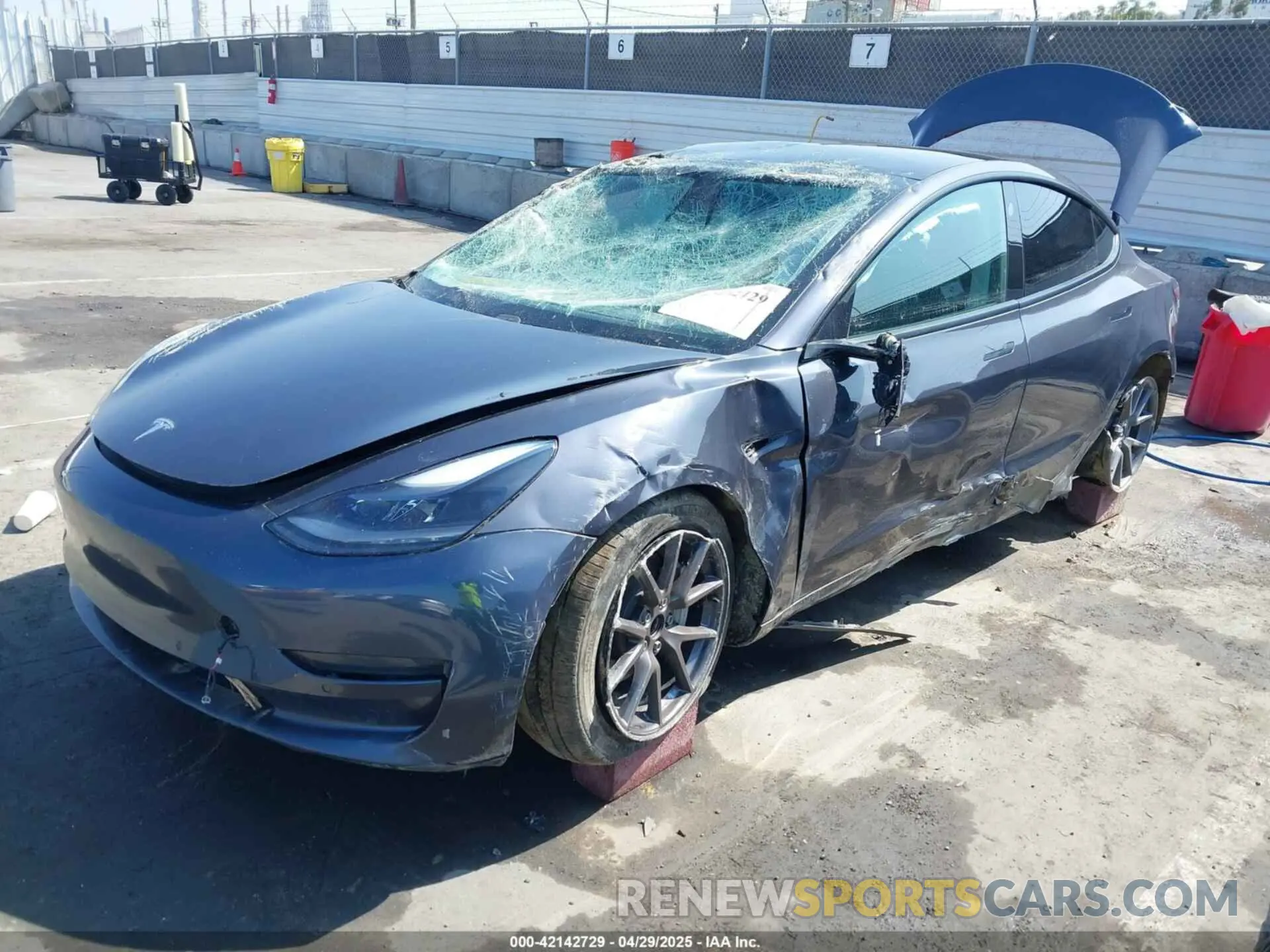 2 Фотография поврежденного автомобиля 5YJ3E1EAXMF982441 TESLA MODEL 3 2021