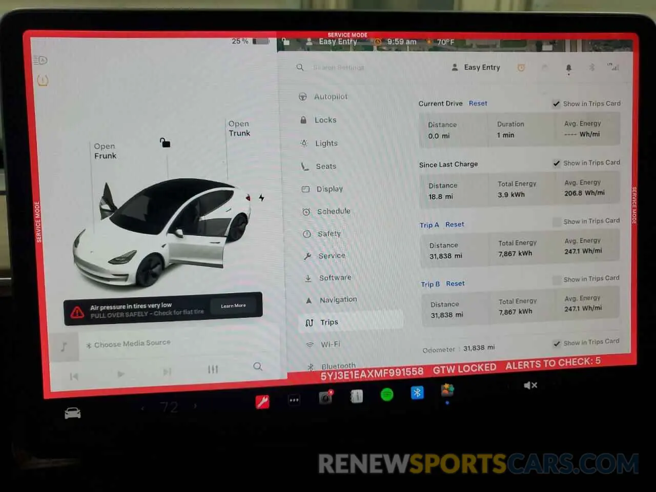 9 Photograph of a damaged car 5YJ3E1EAXMF991558 TESLA MODEL 3 2021