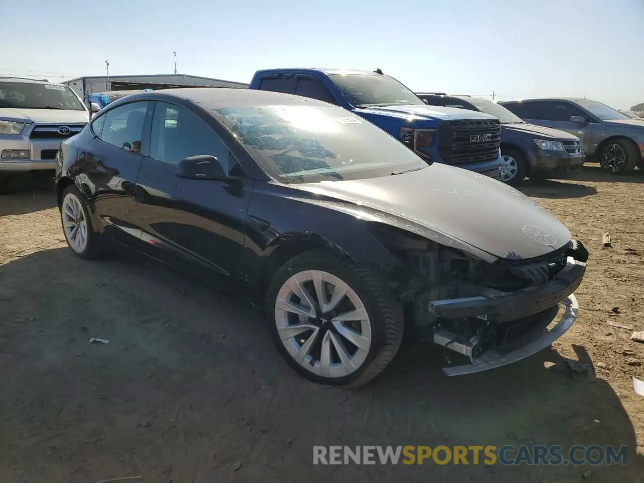 4 Photograph of a damaged car 5YJ3E1EB0MF044957 TESLA MODEL 3 2021