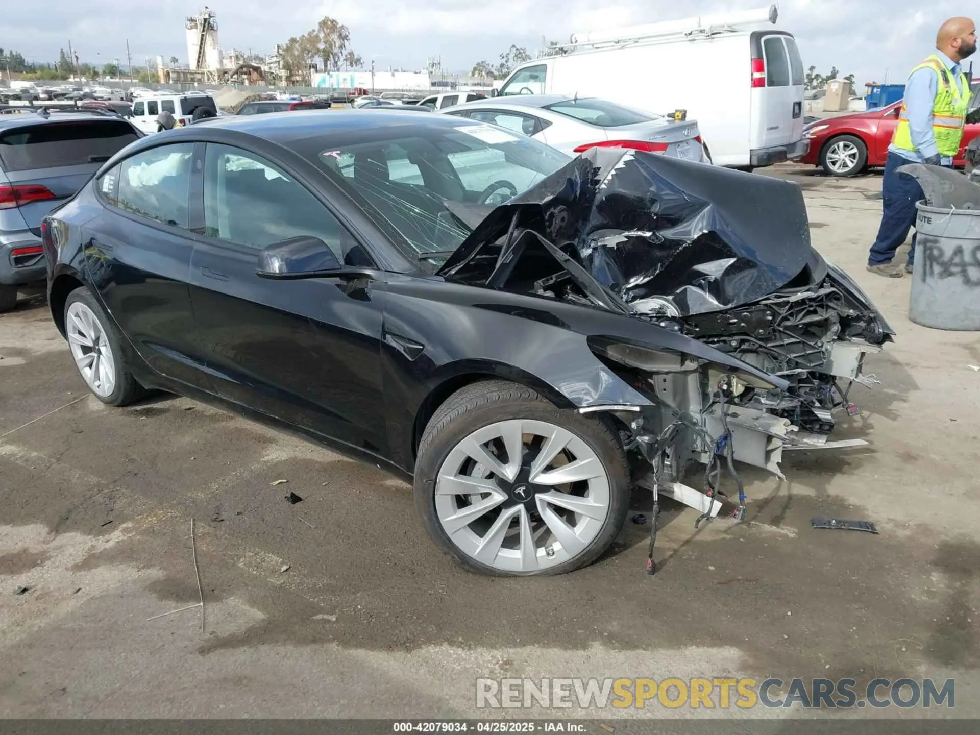 1 Фотография поврежденного автомобиля 5YJ3E1EB0MF855531 TESLA MODEL 3 2021