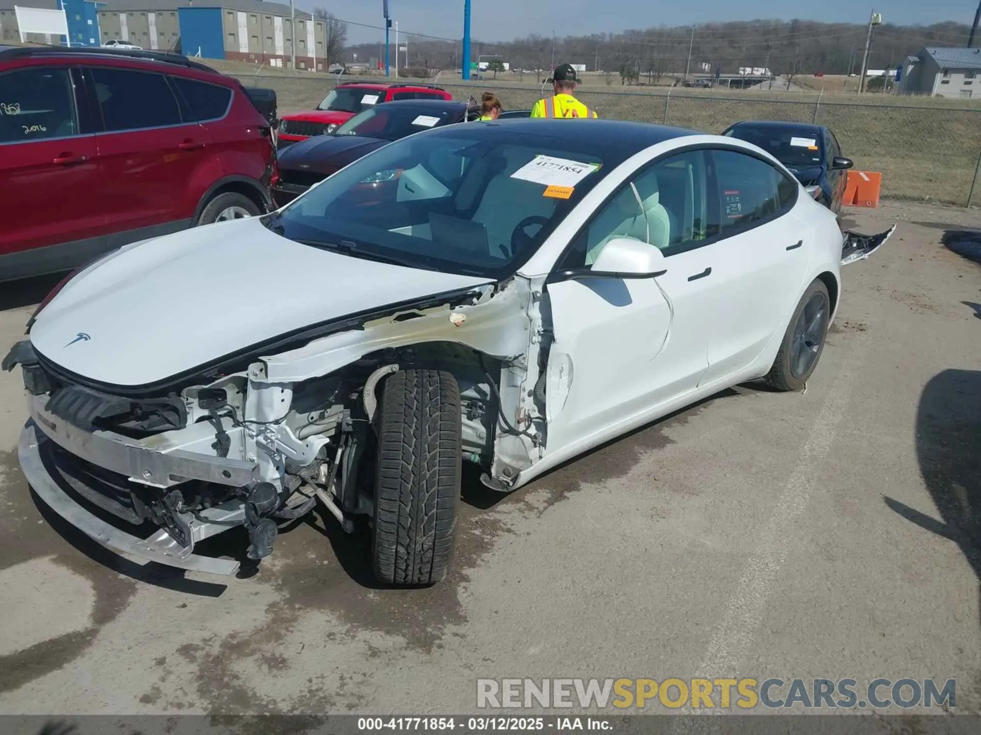 2 Photograph of a damaged car 5YJ3E1EB0MF860289 TESLA MODEL 3 2021