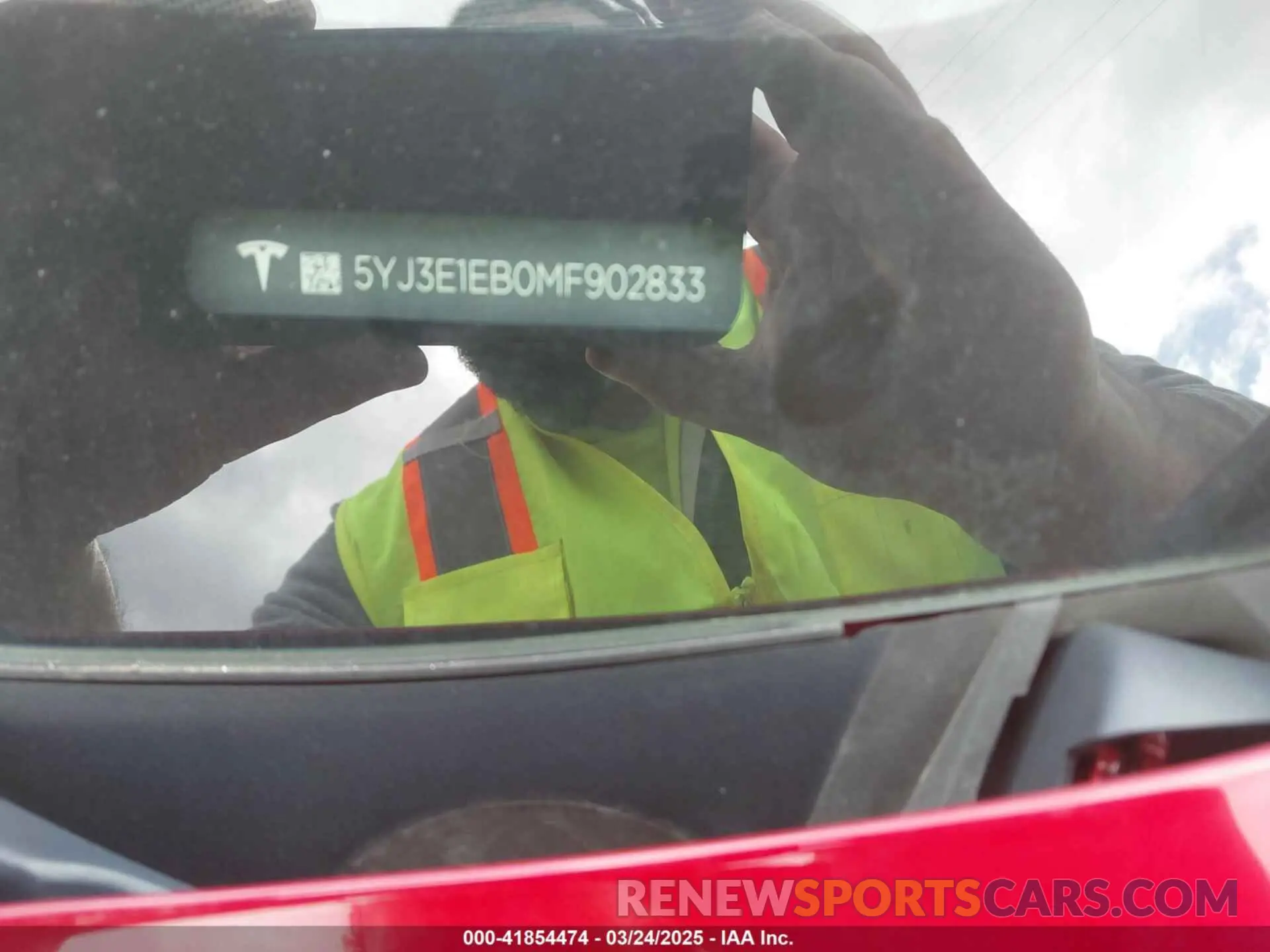 9 Фотография поврежденного автомобиля 5YJ3E1EB0MF902833 TESLA MODEL 3 2021