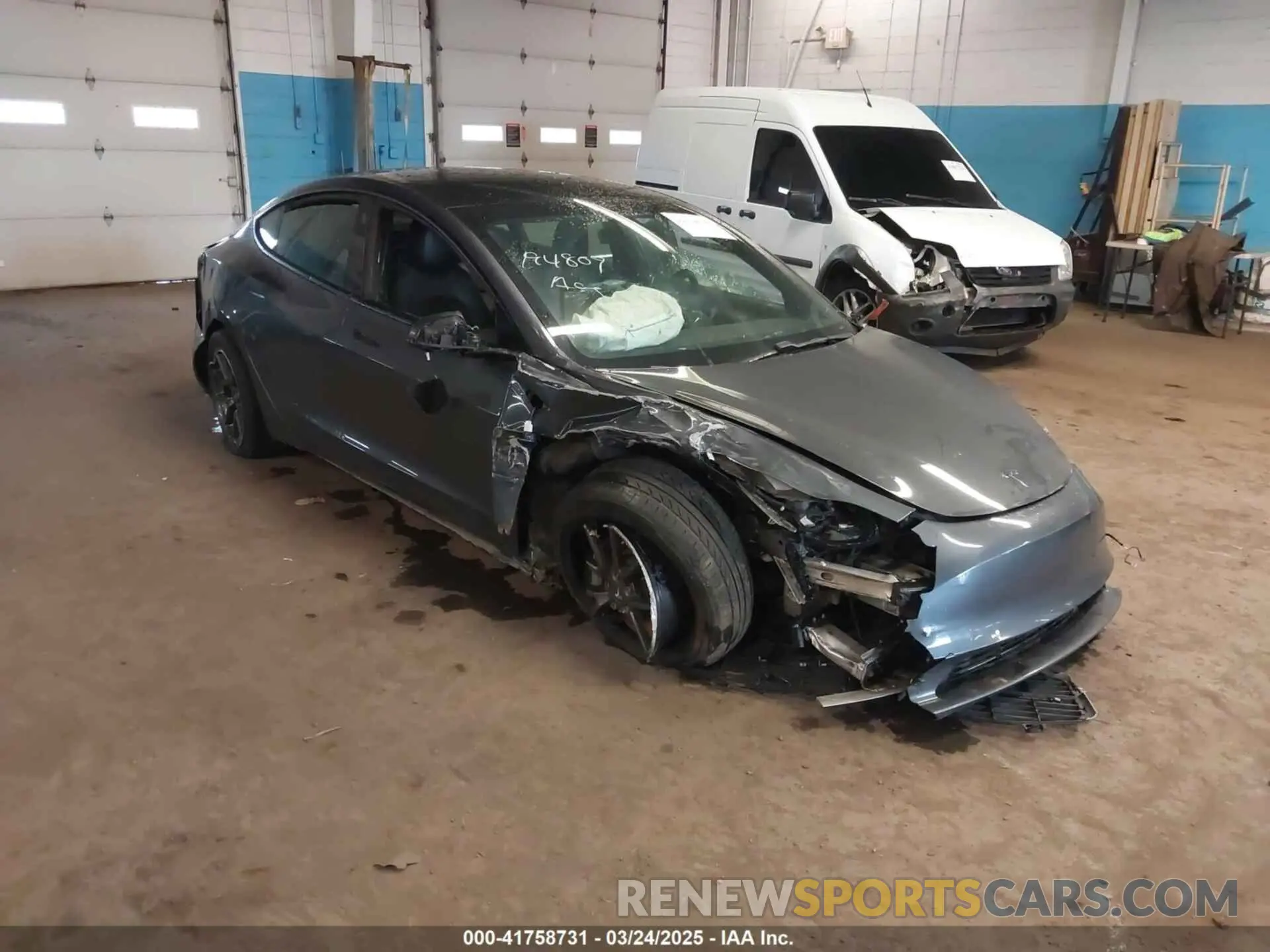 1 Photograph of a damaged car 5YJ3E1EB1MF014821 TESLA MODEL 3 2021