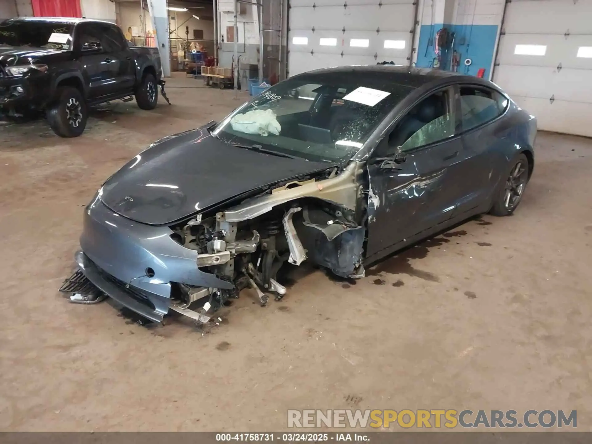 2 Photograph of a damaged car 5YJ3E1EB1MF014821 TESLA MODEL 3 2021