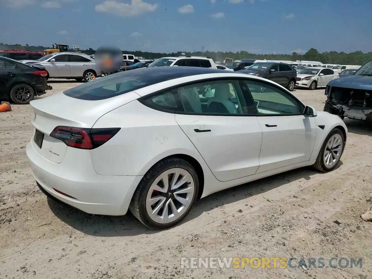 3 Photograph of a damaged car 5YJ3E1EB1MF049049 TESLA MODEL 3 2021