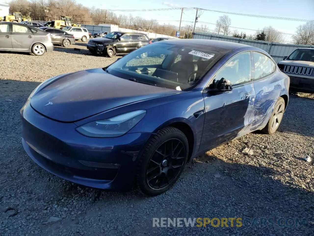 1 Фотография поврежденного автомобиля 5YJ3E1EB1MF050086 TESLA MODEL 3 2021