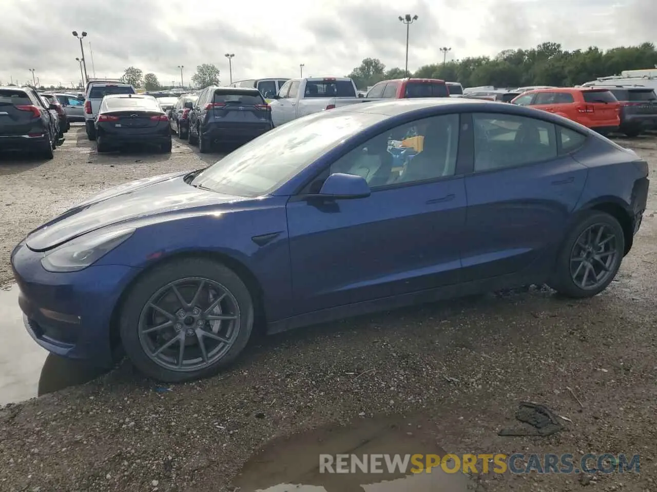 1 Photograph of a damaged car 5YJ3E1EB1MF063971 TESLA MODEL 3 2021