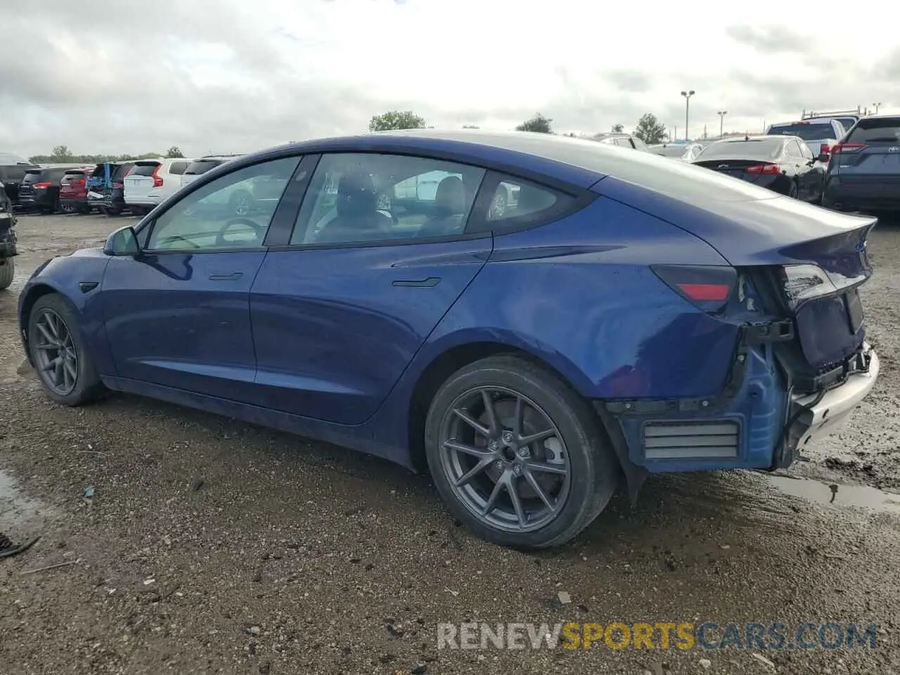 2 Photograph of a damaged car 5YJ3E1EB1MF063971 TESLA MODEL 3 2021