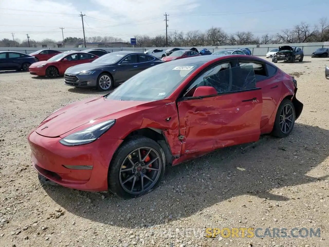 1 Фотография поврежденного автомобиля 5YJ3E1EB1MF079684 TESLA MODEL 3 2021