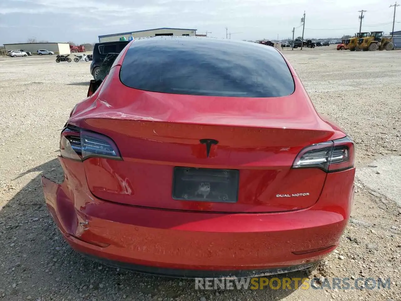 6 Фотография поврежденного автомобиля 5YJ3E1EB1MF079684 TESLA MODEL 3 2021