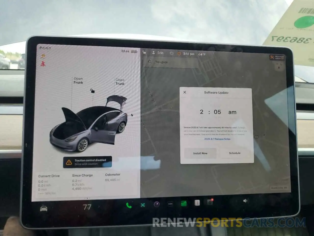 9 Фотография поврежденного автомобиля 5YJ3E1EB1MF850239 TESLA MODEL 3 2021