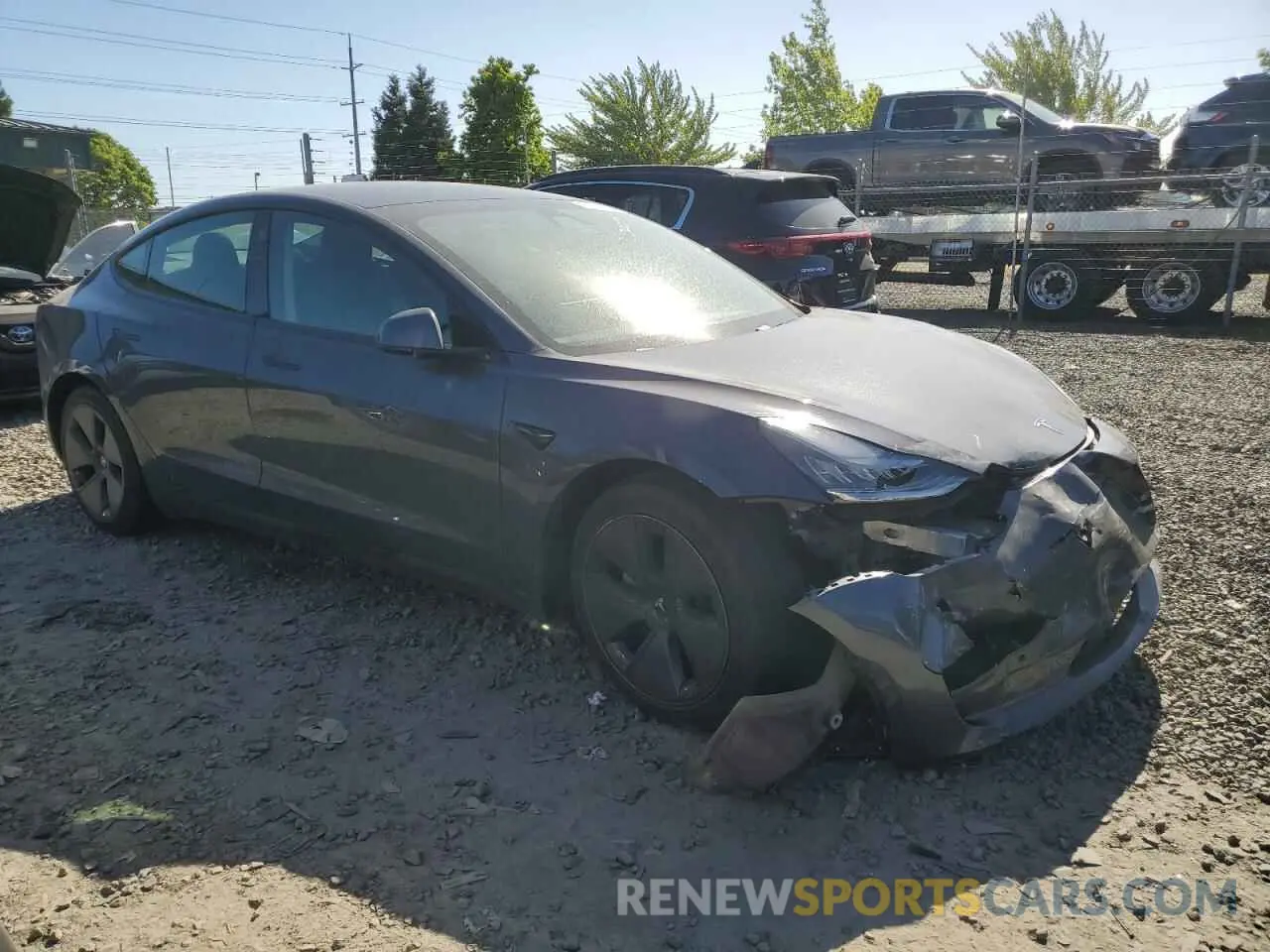 4 Фотография поврежденного автомобиля 5YJ3E1EB1MF858065 TESLA MODEL 3 2021