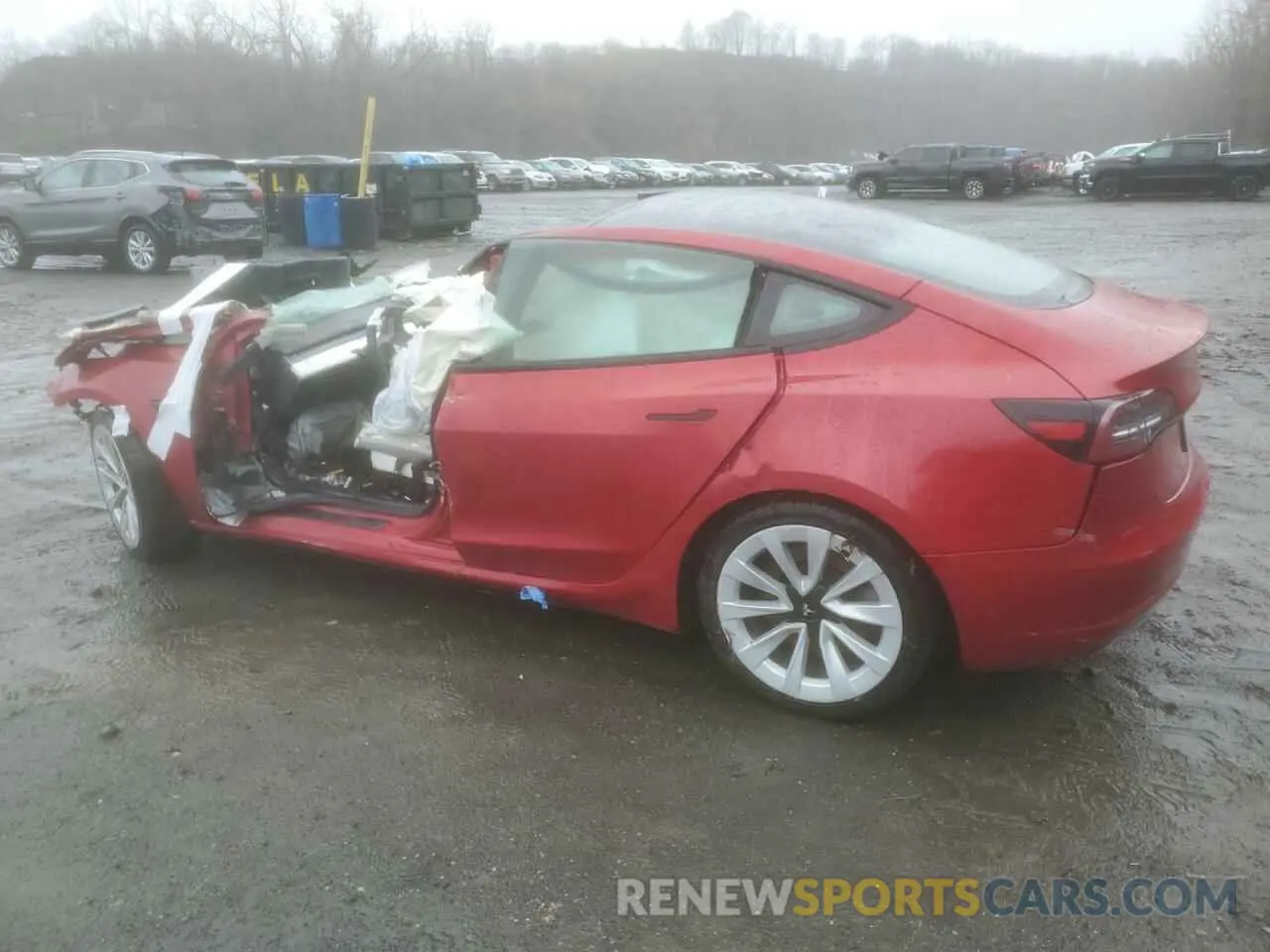 2 Photograph of a damaged car 5YJ3E1EB1MF903408 TESLA MODEL 3 2021