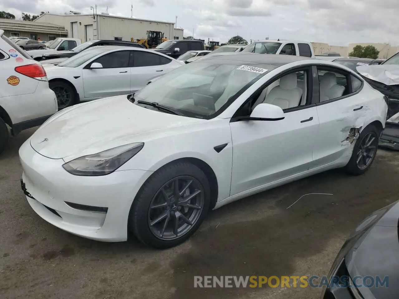 1 Фотография поврежденного автомобиля 5YJ3E1EB1MF937669 TESLA MODEL 3 2021