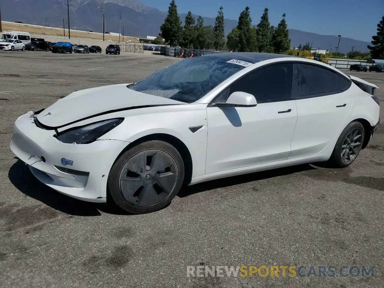 1 Фотография поврежденного автомобиля 5YJ3E1EB2MF007067 TESLA MODEL 3 2021