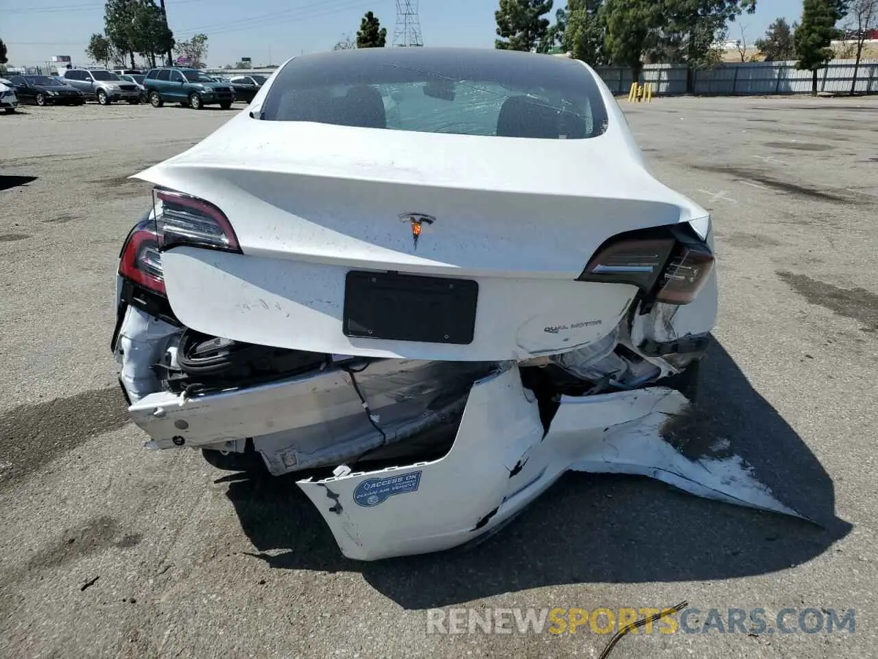 6 Фотография поврежденного автомобиля 5YJ3E1EB2MF007067 TESLA MODEL 3 2021
