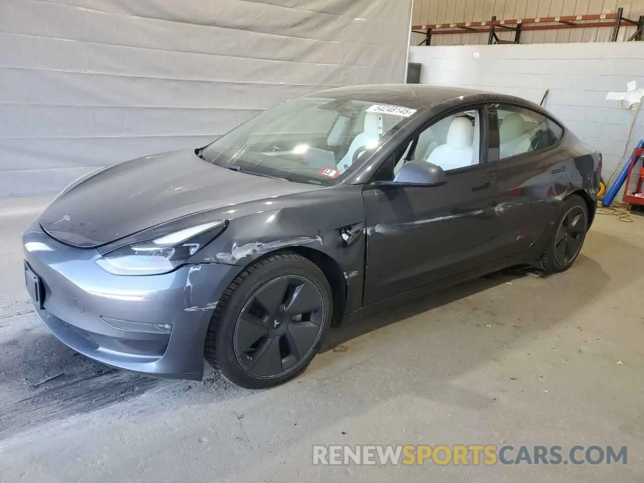 1 Photograph of a damaged car 5YJ3E1EB2MF036486 TESLA MODEL 3 2021