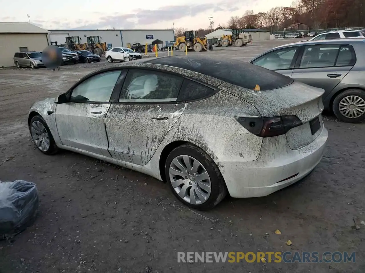 2 Photograph of a damaged car 5YJ3E1EB2MF046855 TESLA MODEL 3 2021