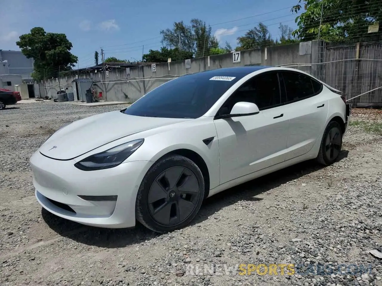 1 Фотография поврежденного автомобиля 5YJ3E1EB2MF054518 TESLA MODEL 3 2021