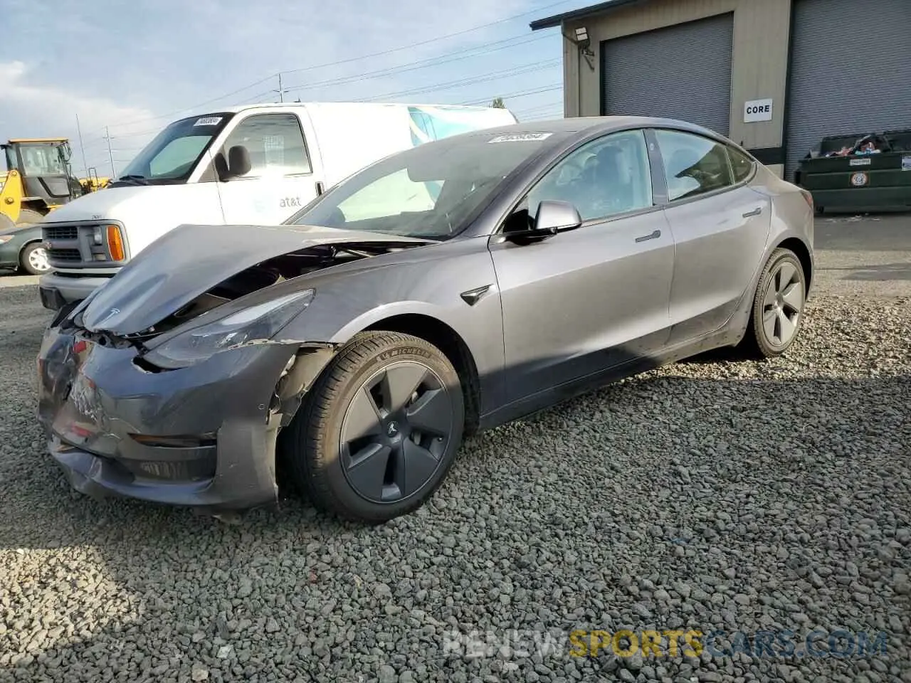 1 Photograph of a damaged car 5YJ3E1EB2MF087759 TESLA MODEL 3 2021