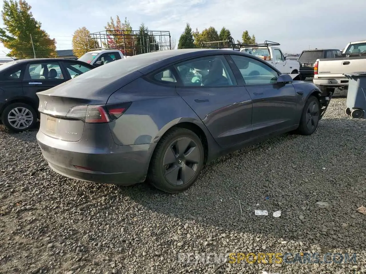 3 Photograph of a damaged car 5YJ3E1EB2MF087759 TESLA MODEL 3 2021