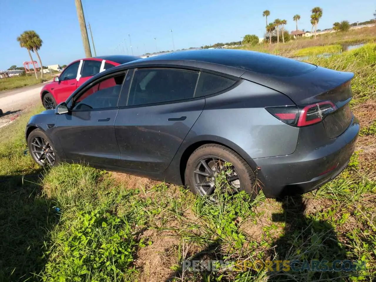 2 Photograph of a damaged car 5YJ3E1EB2MF848158 TESLA MODEL 3 2021