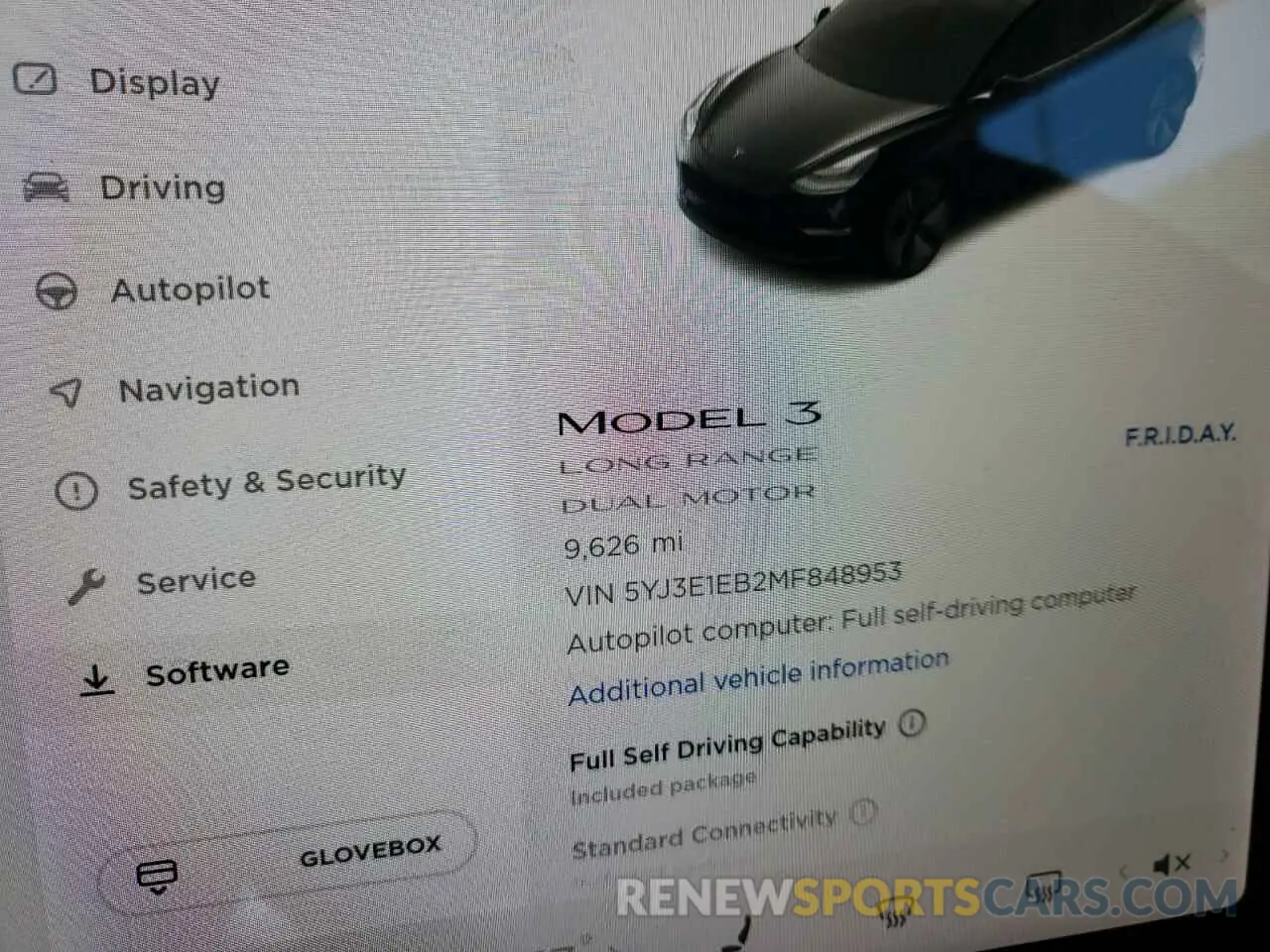 8 Photograph of a damaged car 5YJ3E1EB2MF848953 TESLA MODEL 3 2021