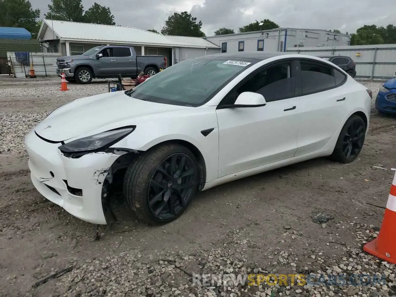 1 Фотография поврежденного автомобиля 5YJ3E1EB2MF902056 TESLA MODEL 3 2021