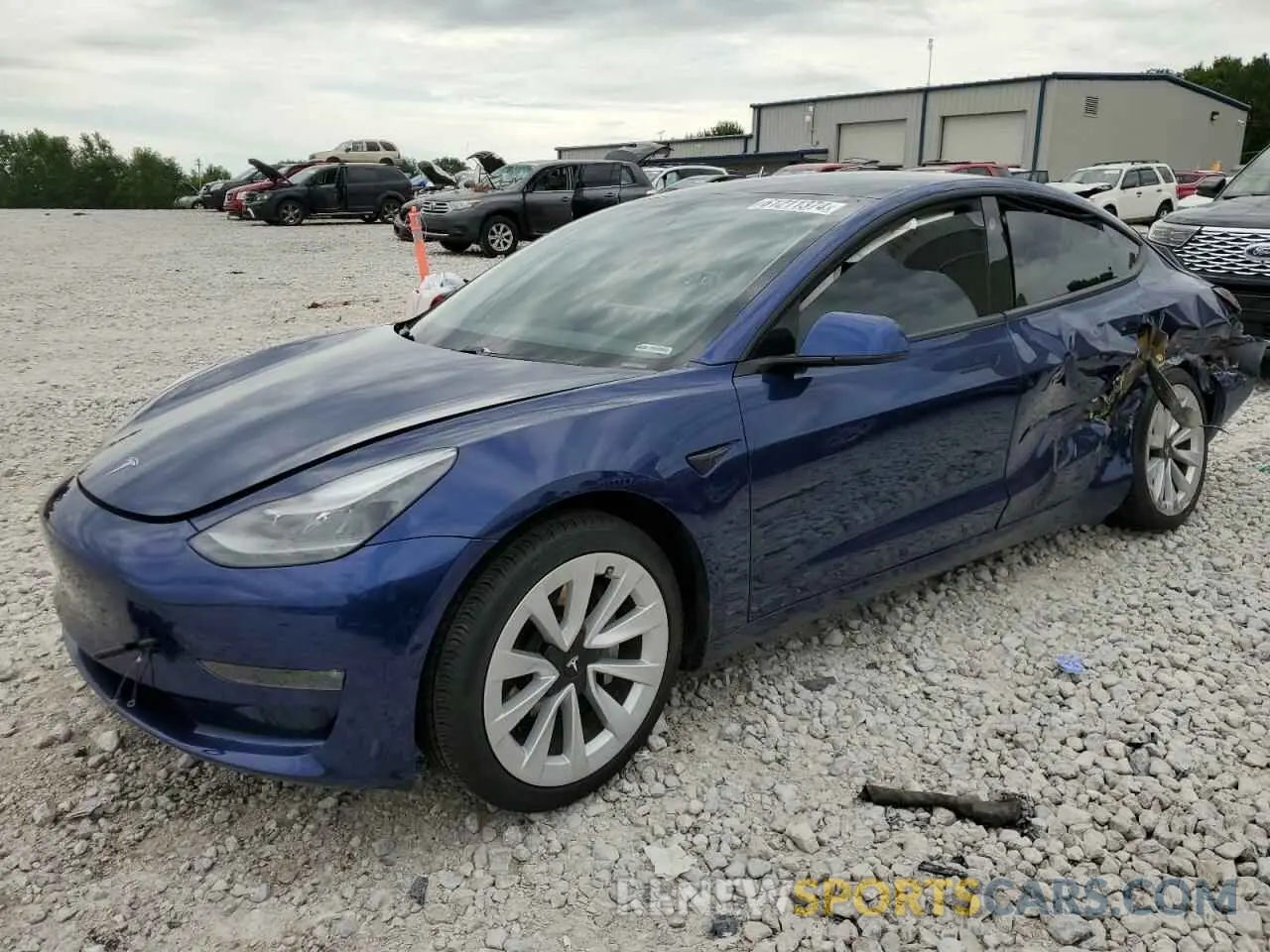 1 Фотография поврежденного автомобиля 5YJ3E1EB2MF980448 TESLA MODEL 3 2021