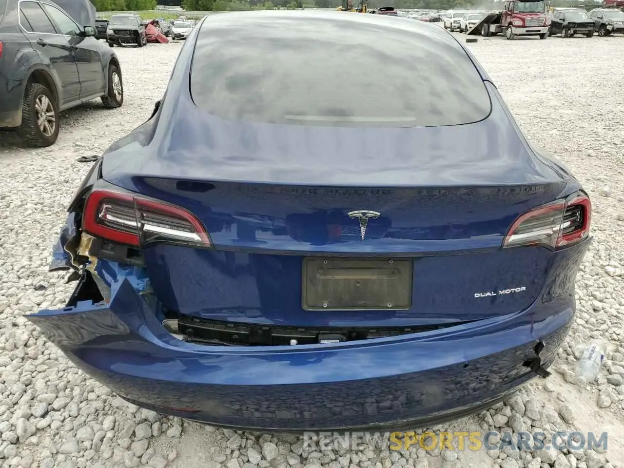 6 Фотография поврежденного автомобиля 5YJ3E1EB2MF980448 TESLA MODEL 3 2021