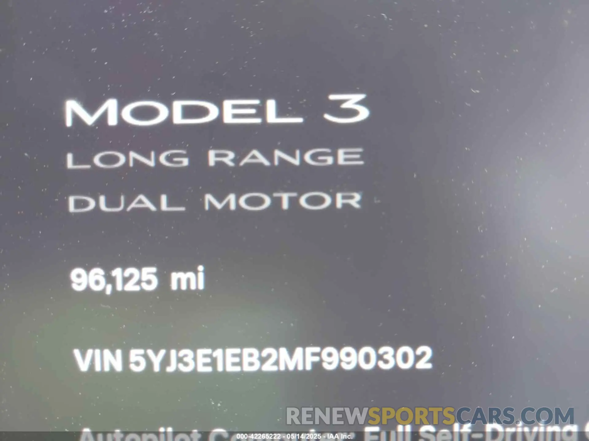 9 Фотография поврежденного автомобиля 5YJ3E1EB2MF990302 TESLA MODEL 3 2021