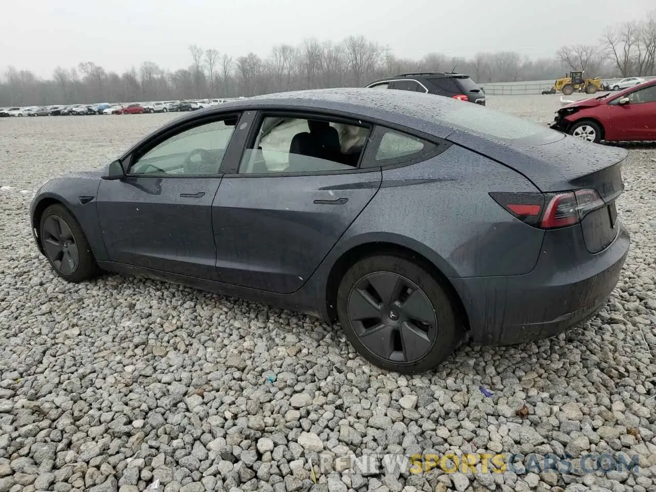 2 Photograph of a damaged car 5YJ3E1EB3MF019695 TESLA MODEL 3 2021
