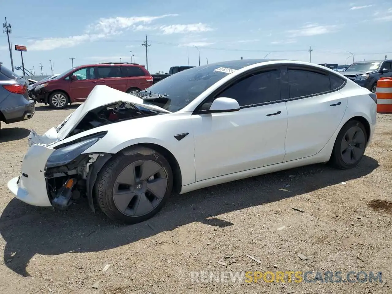 1 Фотография поврежденного автомобиля 5YJ3E1EB3MF063230 TESLA MODEL 3 2021
