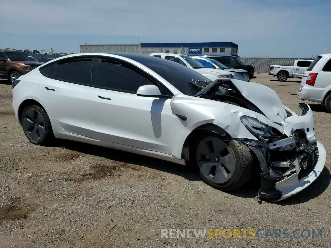 4 Фотография поврежденного автомобиля 5YJ3E1EB3MF063230 TESLA MODEL 3 2021