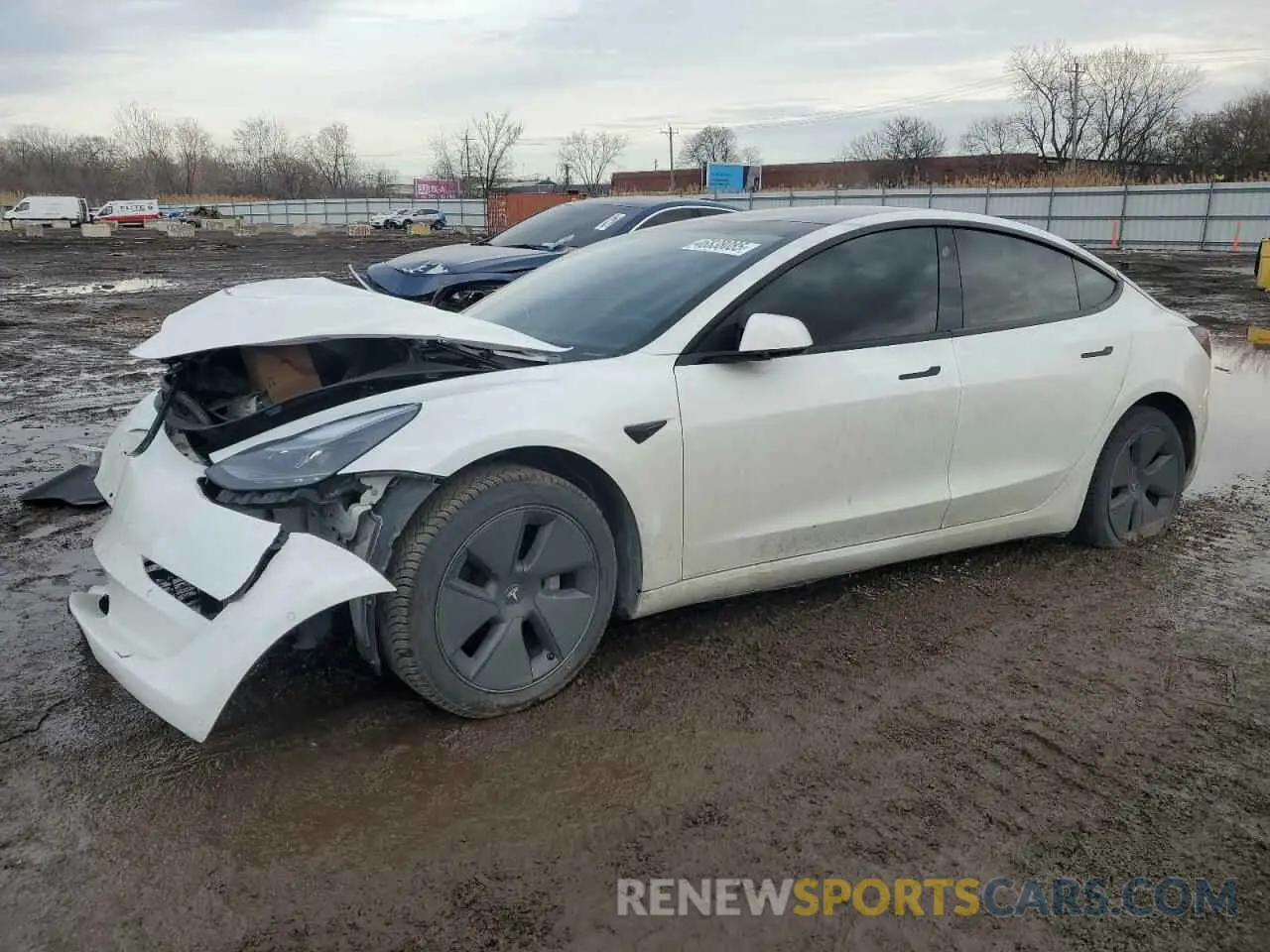 1 Photograph of a damaged car 5YJ3E1EB3MF068539 TESLA MODEL 3 2021