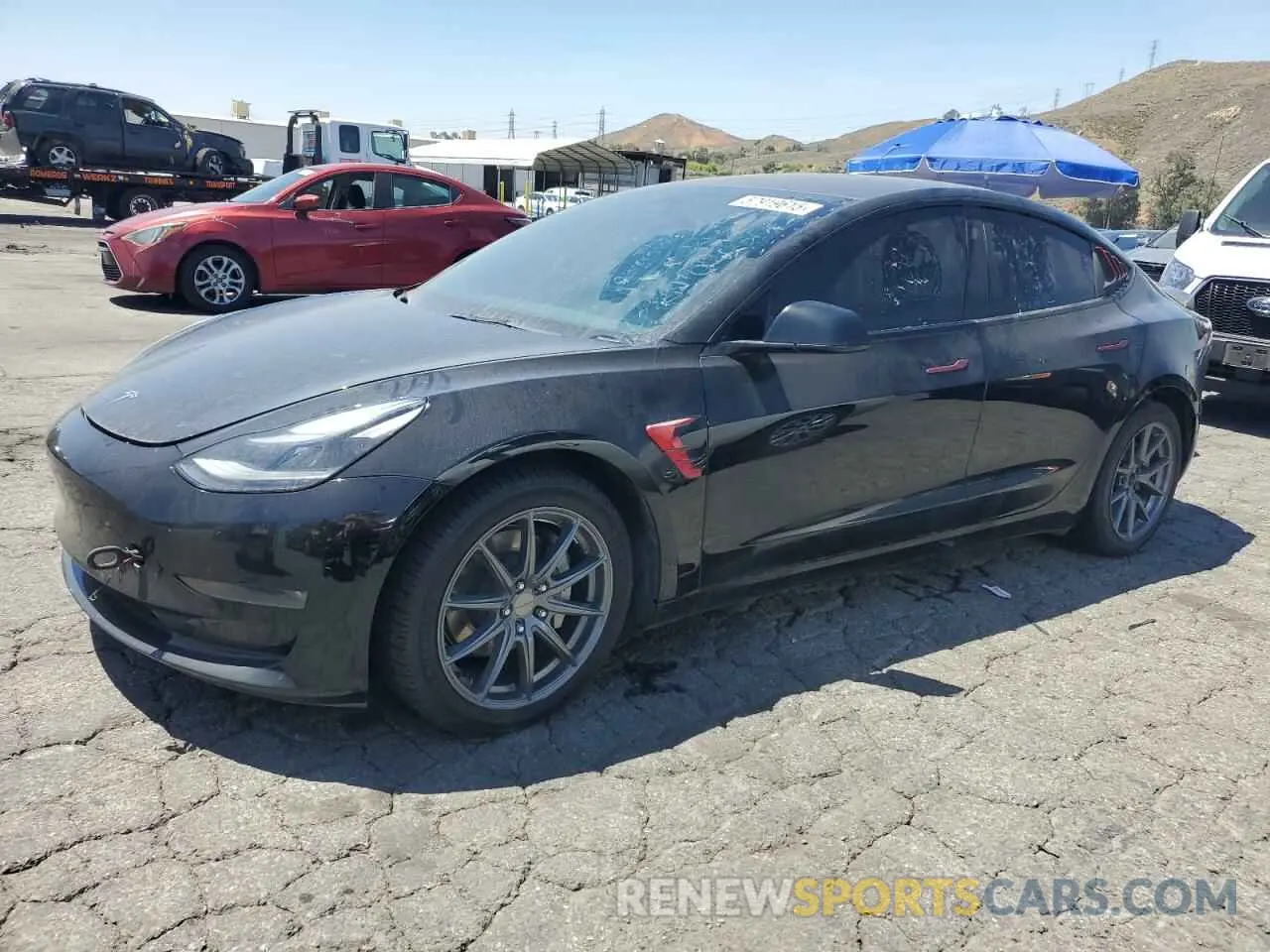 1 Фотография поврежденного автомобиля 5YJ3E1EB3MF096504 TESLA MODEL 3 2021