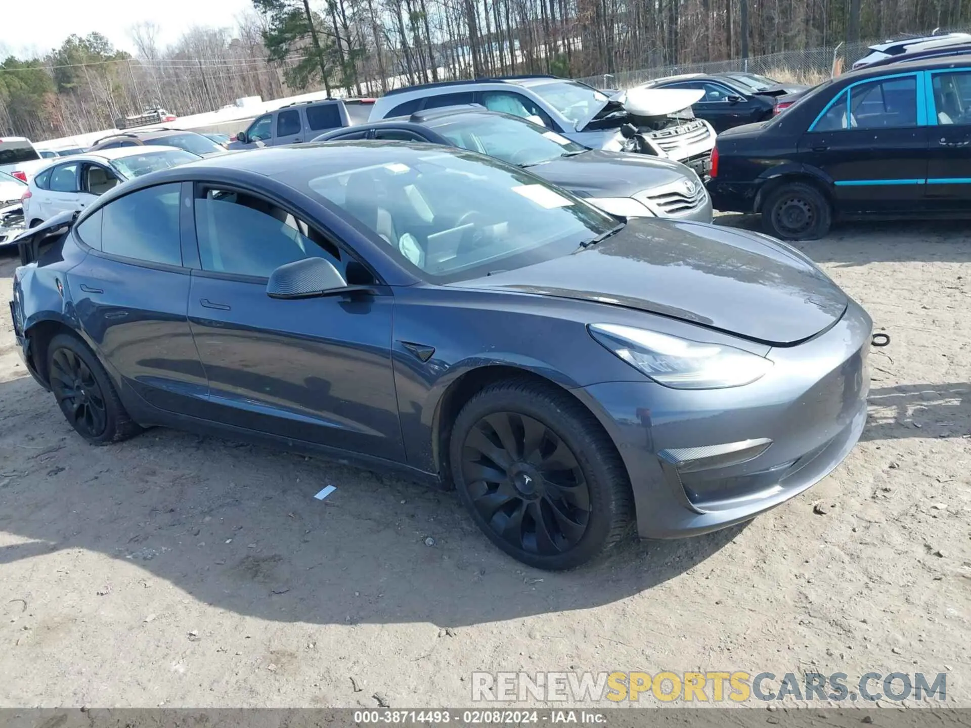 1 Photograph of a damaged car 5YJ3E1EB3MF836763 TESLA MODEL 3 2021