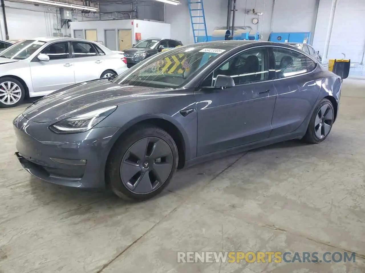 1 Photograph of a damaged car 5YJ3E1EB3MF848122 TESLA MODEL 3 2021