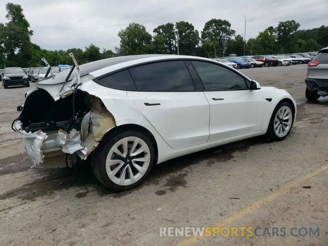 3 Photograph of a damaged car 5YJ3E1EB3MF871657 TESLA MODEL 3 2021