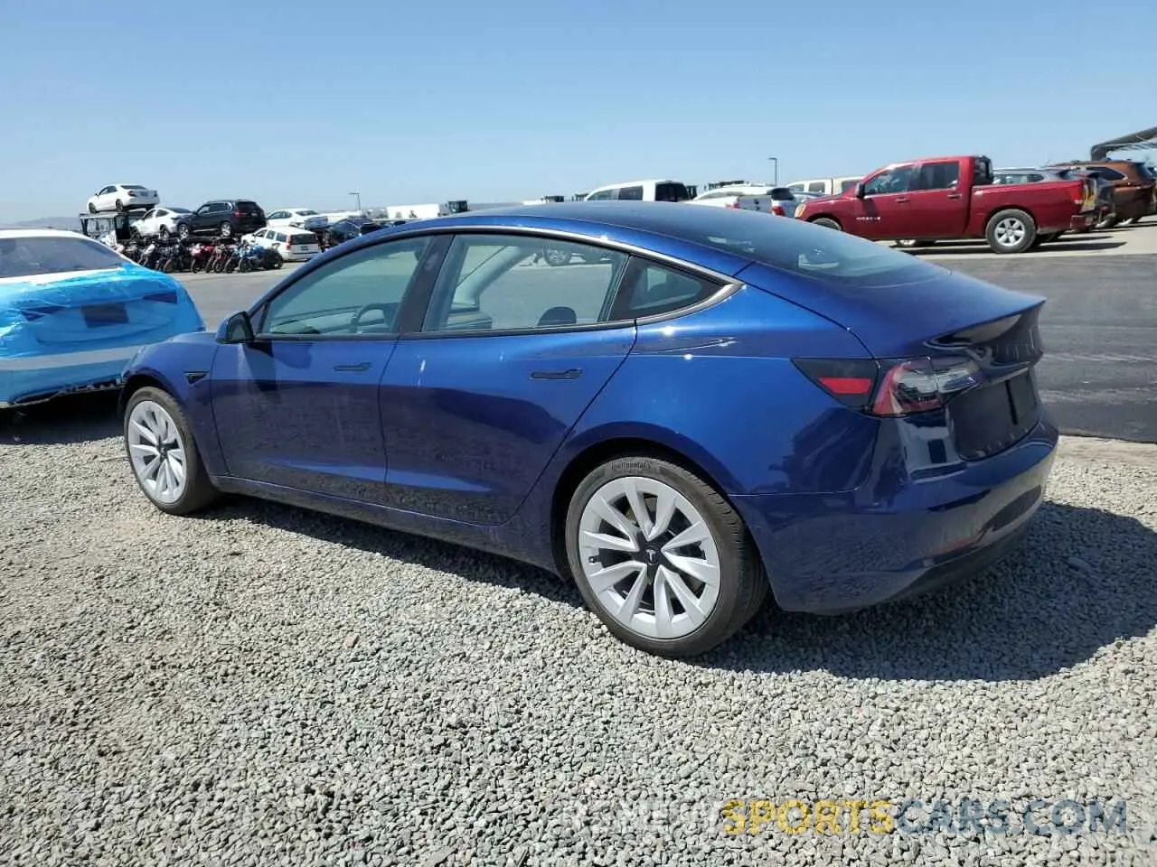 2 Photograph of a damaged car 5YJ3E1EB3MF916144 TESLA MODEL 3 2021