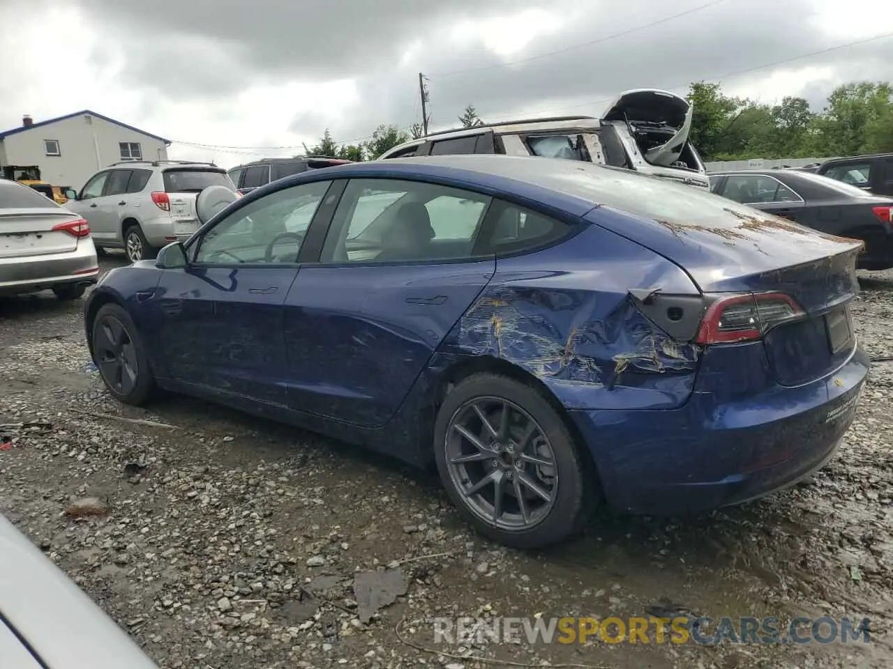 2 Фотография поврежденного автомобиля 5YJ3E1EB3MF924468 TESLA MODEL 3 2021