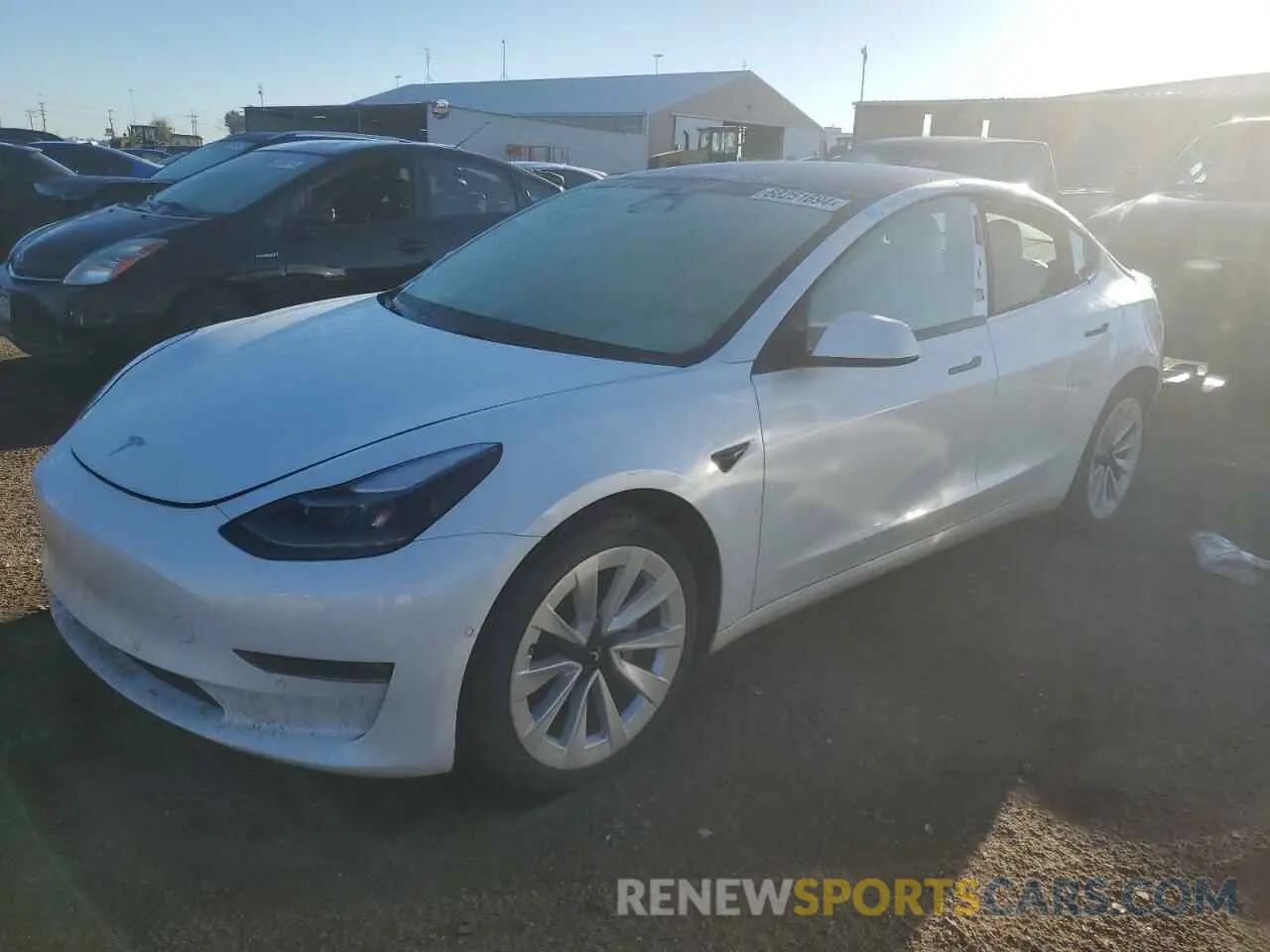 1 Photograph of a damaged car 5YJ3E1EB3MF975484 TESLA MODEL 3 2021