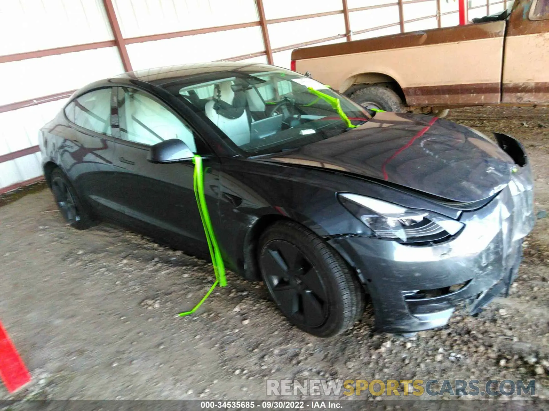 1 Photograph of a damaged car 5YJ3E1EB3MF992852 TESLA MODEL 3 2021