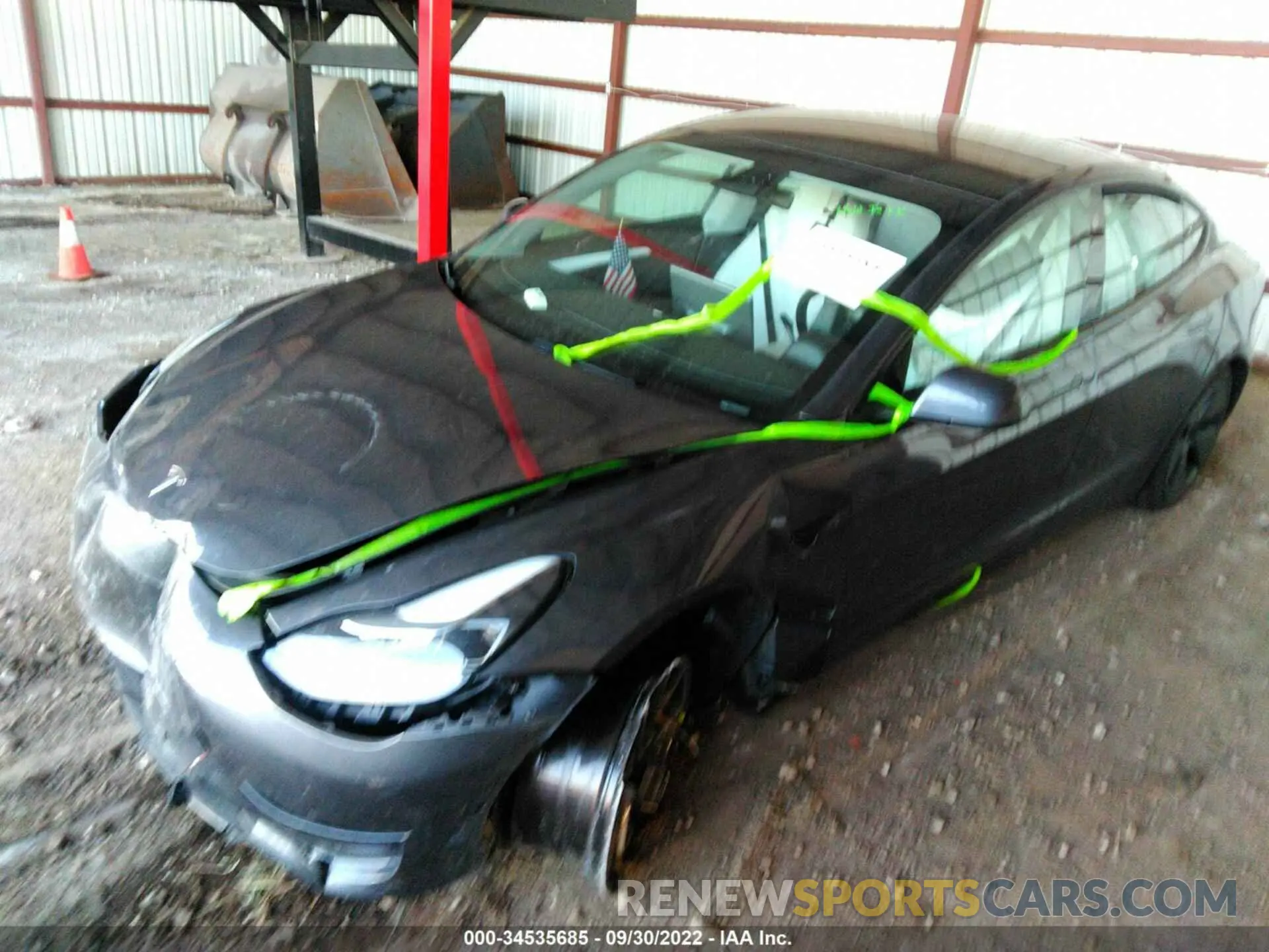 2 Photograph of a damaged car 5YJ3E1EB3MF992852 TESLA MODEL 3 2021